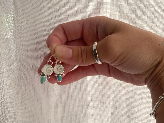 Shiva Shell & Turquoise Earring Charms