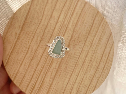 Sea glass ring Sea Foam