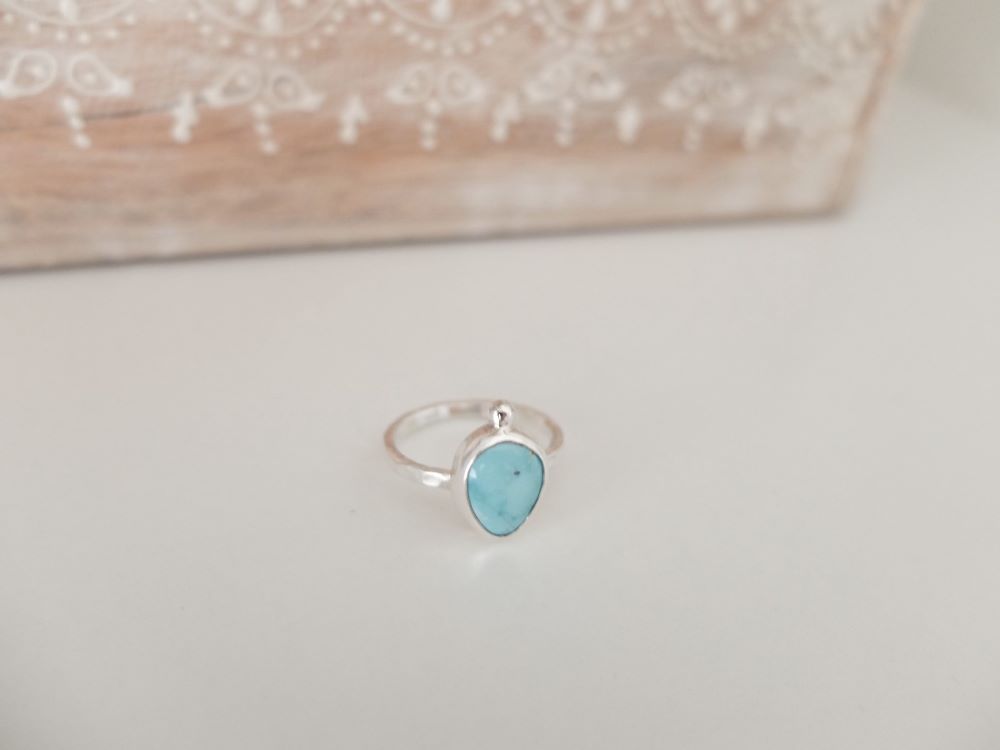 Ocean bubble turquoise ring